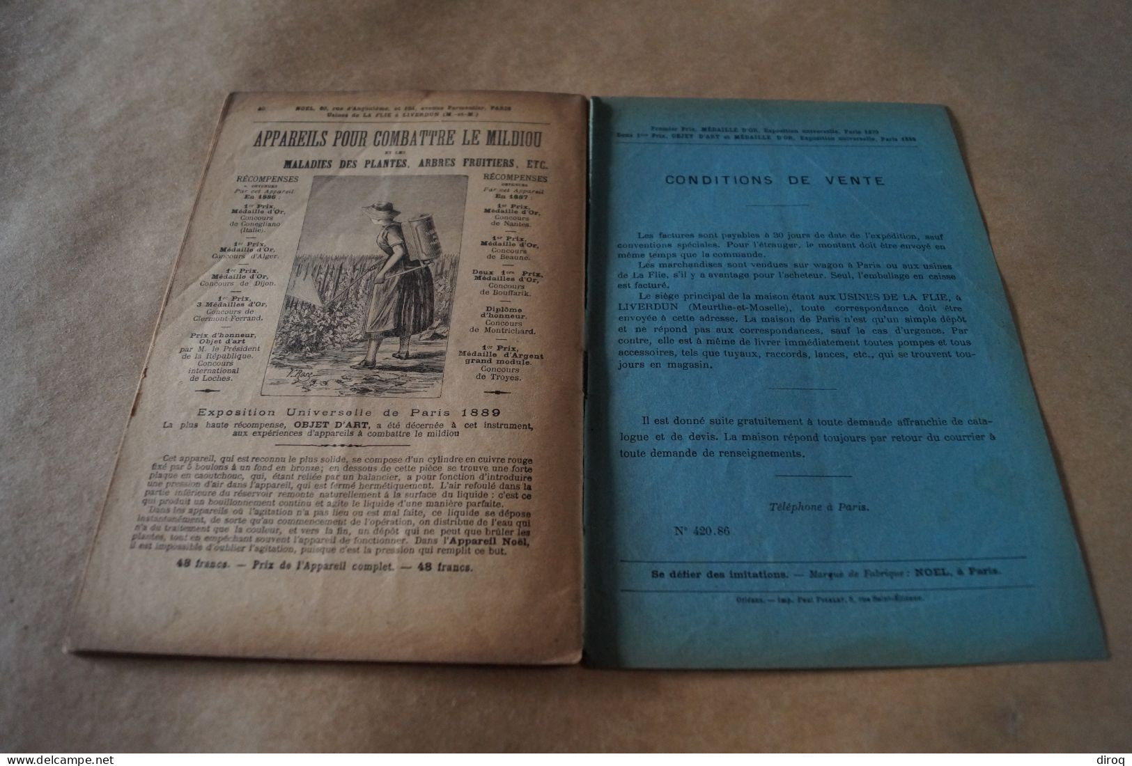 RARE,ancien catalogue fabrique de Pompes Noël 1899,complet 40 pages,23,5 Cm./15,5 Cm.