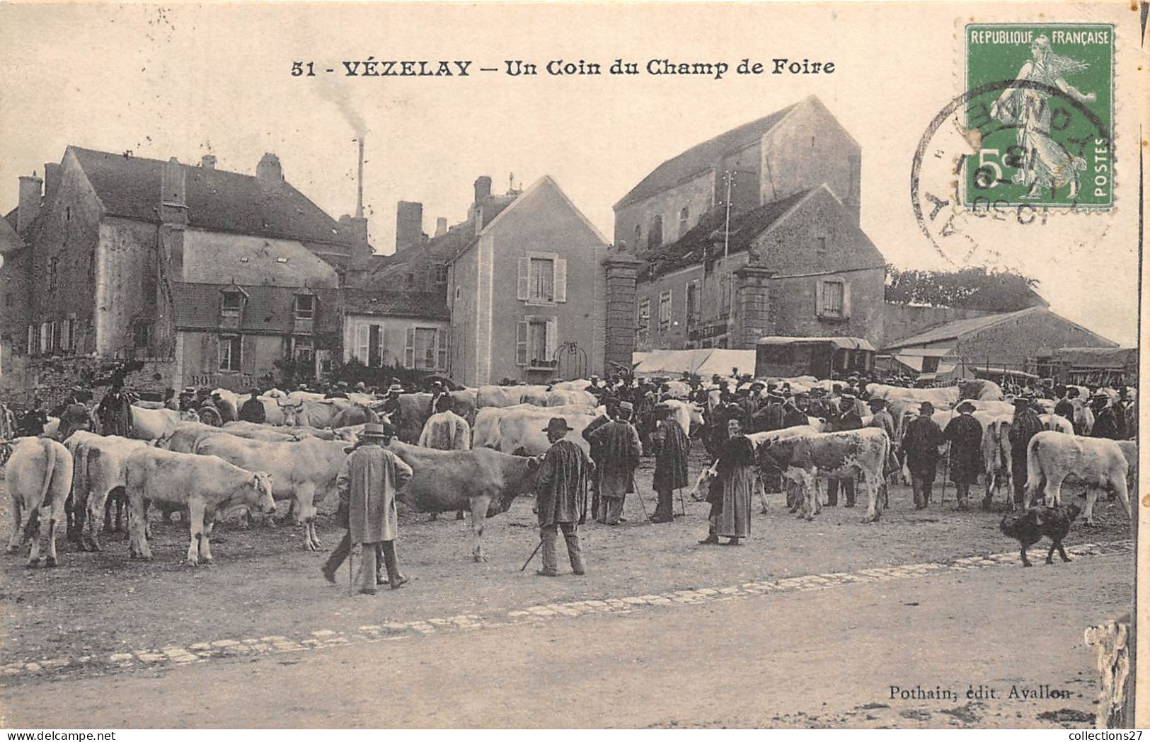 89-VEZELAY- UN COIN DU CHAMP DE FOIRE - Vezelay