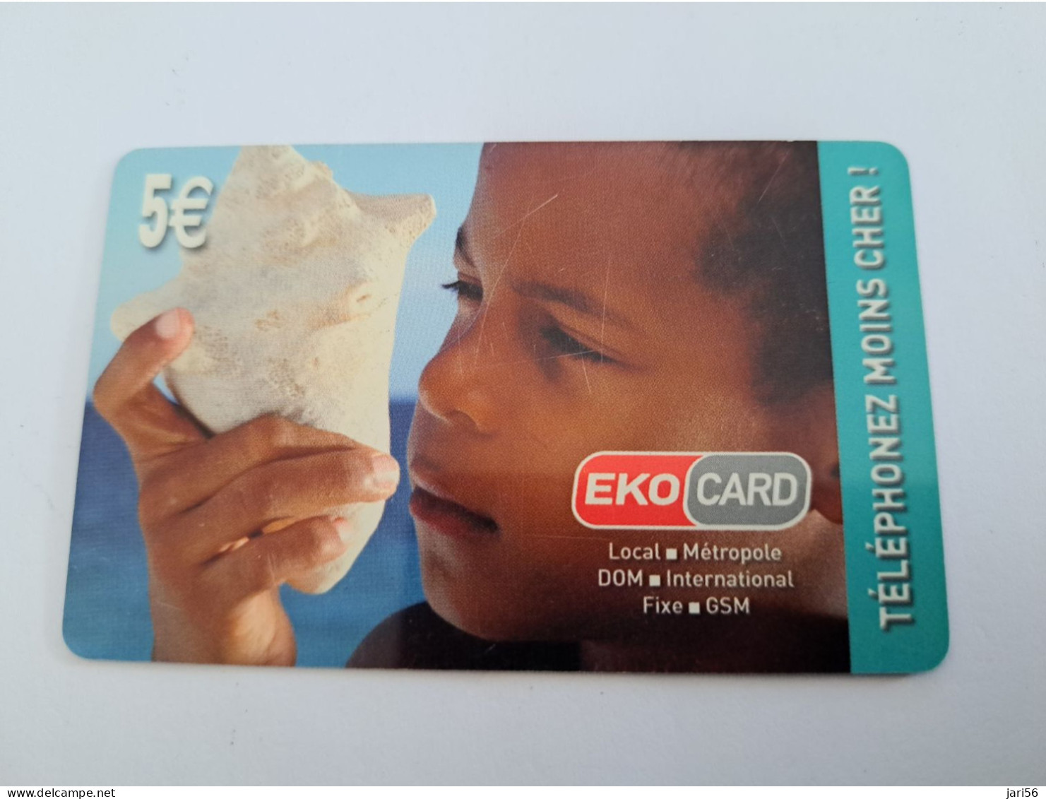 ST MARTIN ECO CARD  €5,- Local Metropole / CHILD WITH SEA SHELL/ XTS TELECOM/ USED    ** 14931 ** - Antillen (Französische)