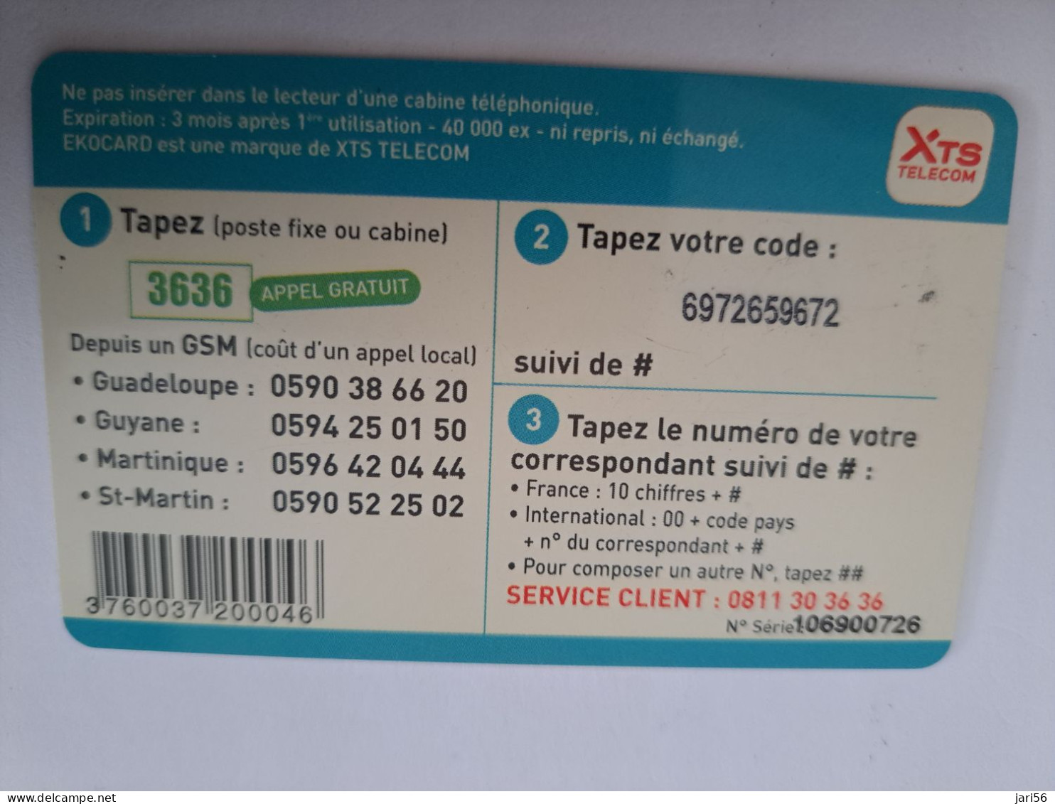 ST MARTIN ECO CARD  €5,- Local Metropole / CHILD WITH SEA SHELL/ XTS TELECOM/ USED    ** 14931 ** - Antillas (Francesas)