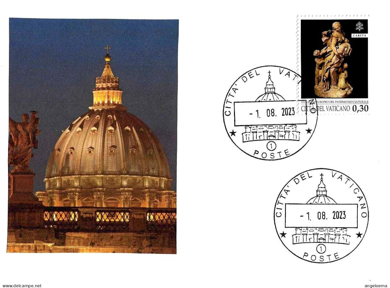 VATICANO - 2023 Annullo Ordinario Con Datario CUPOLA S. PIETRO - 10673 - Covers & Documents