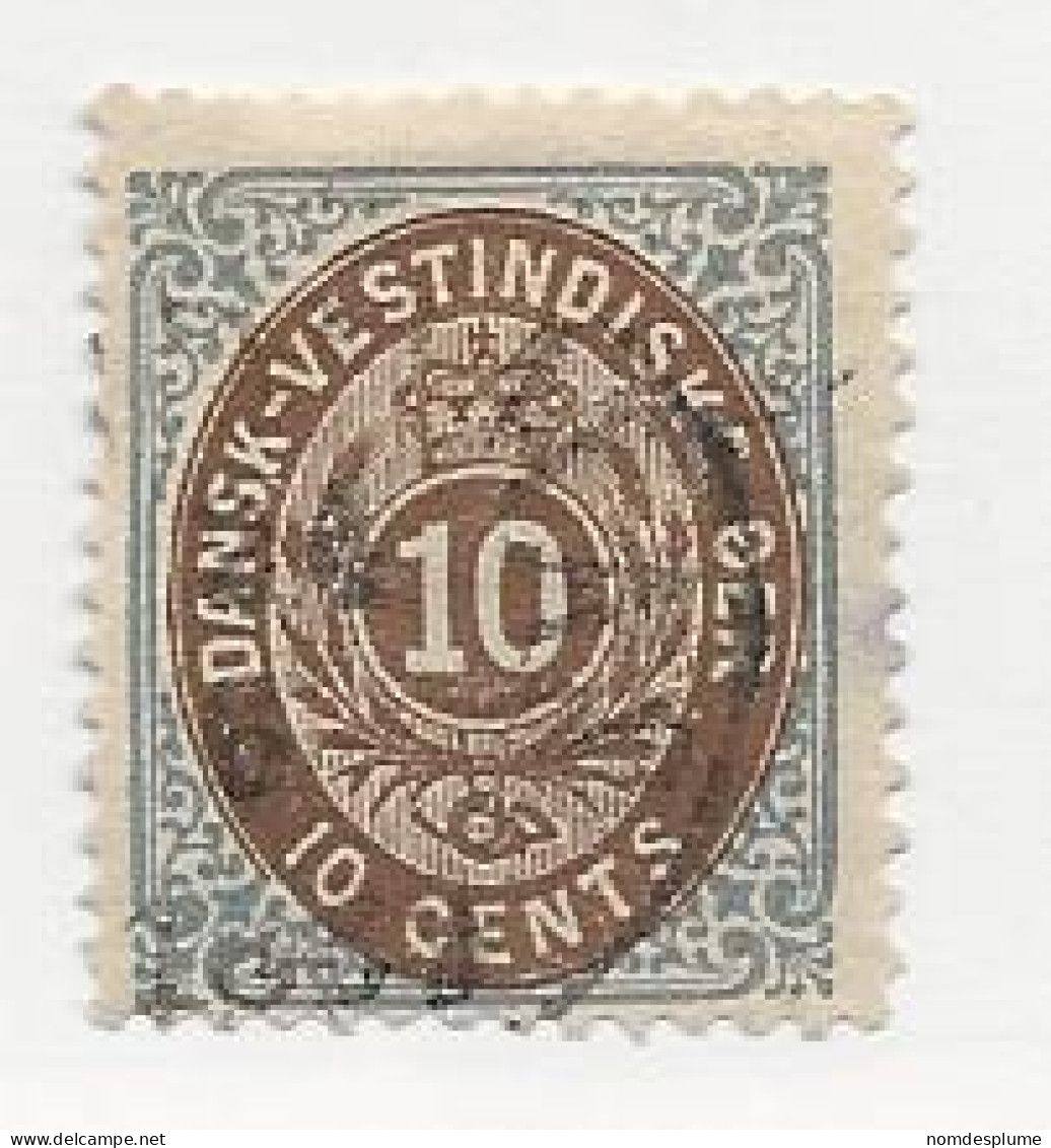 23821 ) Danish West Indies 1874 Dark Blue - Denmark (West Indies)