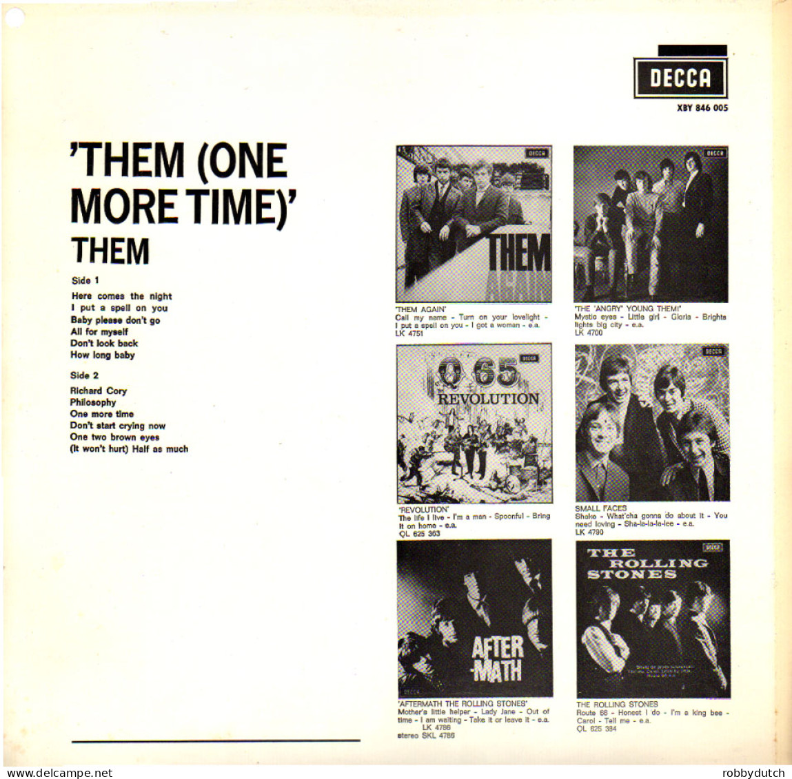 * LP *  THEM - THEM (ONE MORE TIME) (Holland 1966 Stereo EX!!) - Blues