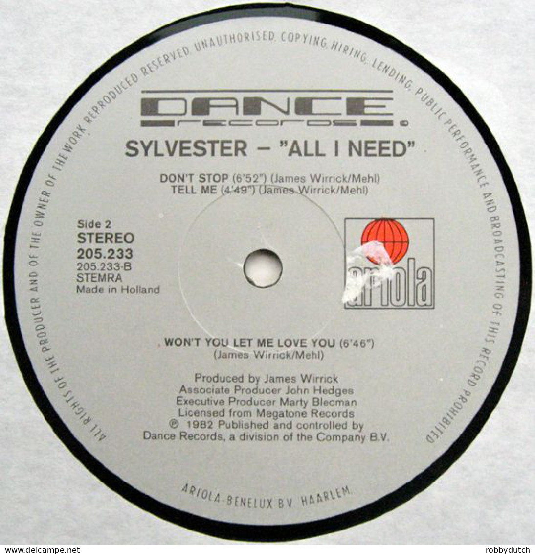 * LP *  SYLVESTER - ALL I NEED (Holland 1982) - Soul - R&B
