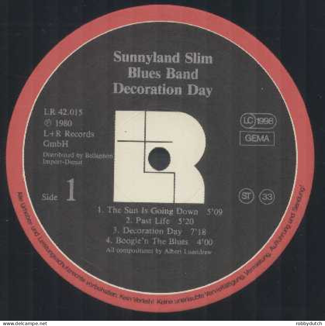 * LP *  SUNNYLAND SLIM BLUES BAND - DECORATION DAY (Germany 1980 EX) - Blues