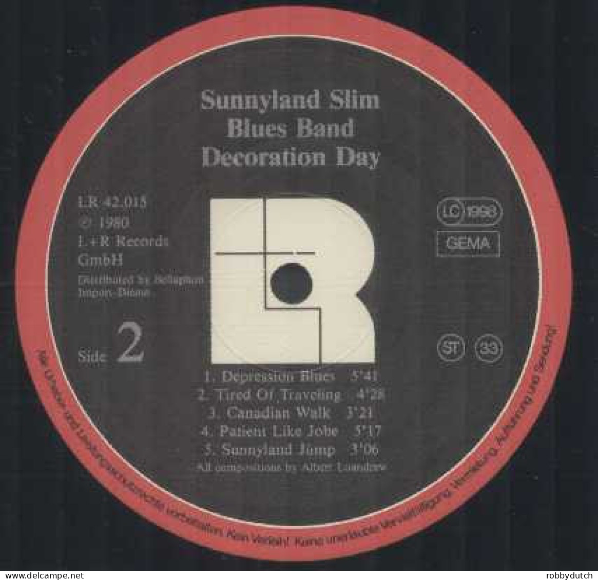 * LP *  SUNNYLAND SLIM BLUES BAND - DECORATION DAY (Germany 1980 EX) - Blues