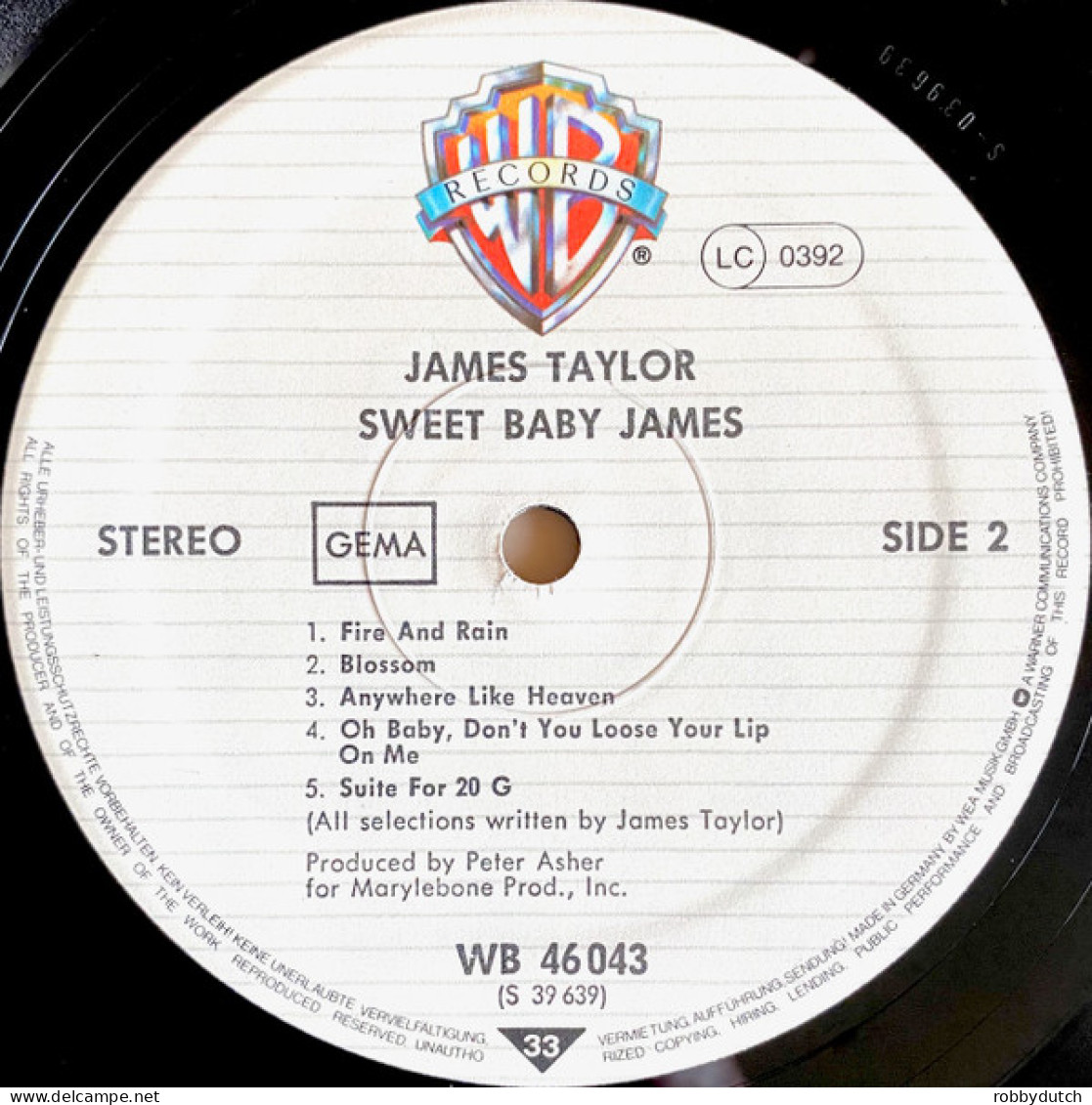 * LP *  JAMES TAYLOR - SWEET BABY JAMES (Germany 1970 EX) - Country Et Folk