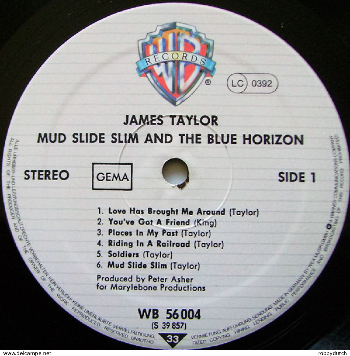 * LP *  JAMES TAYLOR - MUD SLIDE SLIM AND THE BLUE HORIZON (Germany 1971 EX) - Country & Folk