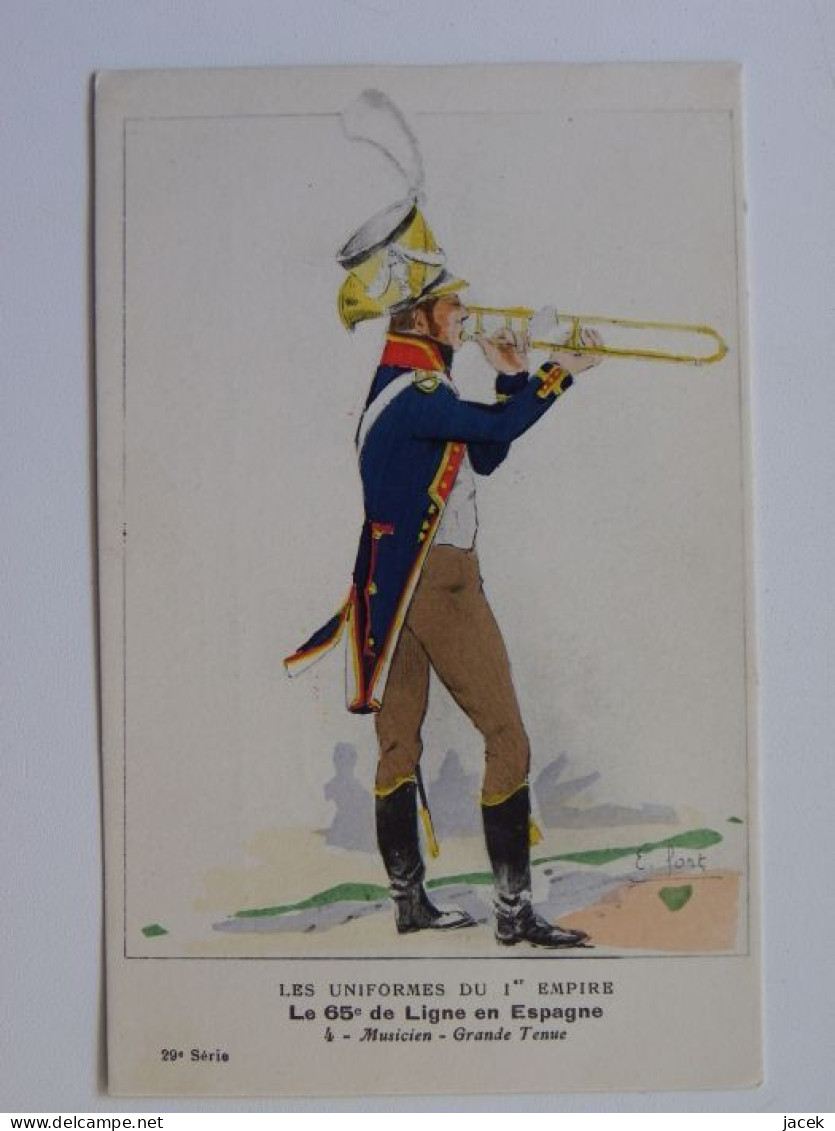 Uniforms Napoleon Army Empire 65 De Ligne  / Bucquoy Collection / Old Postcard - Uniformes