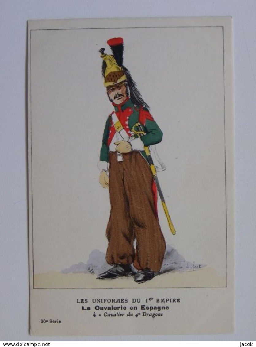 Uniforms Napoleon Army Empire Cavalerie En Espagne  / Bucquoy Collection / Old Postcard - Uniformes