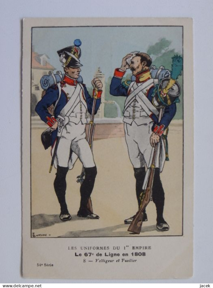 Uniforms Napoleon Army Empire 67 De Ligne   / Bucquoy Collection / Old Postcard - Uniformes