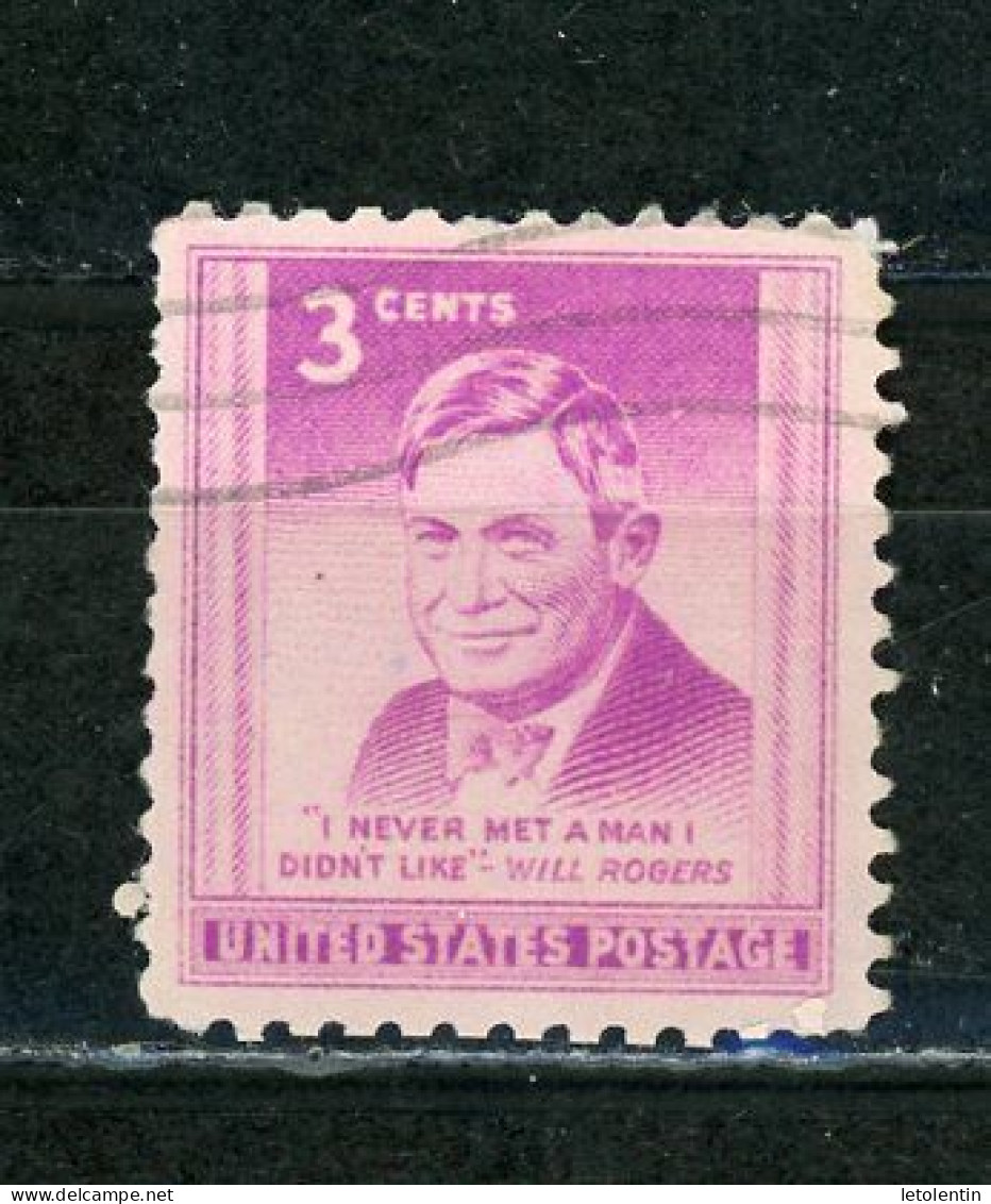 USA : WILL ROGERS - N° Yvert 526 Obli. - Used Stamps