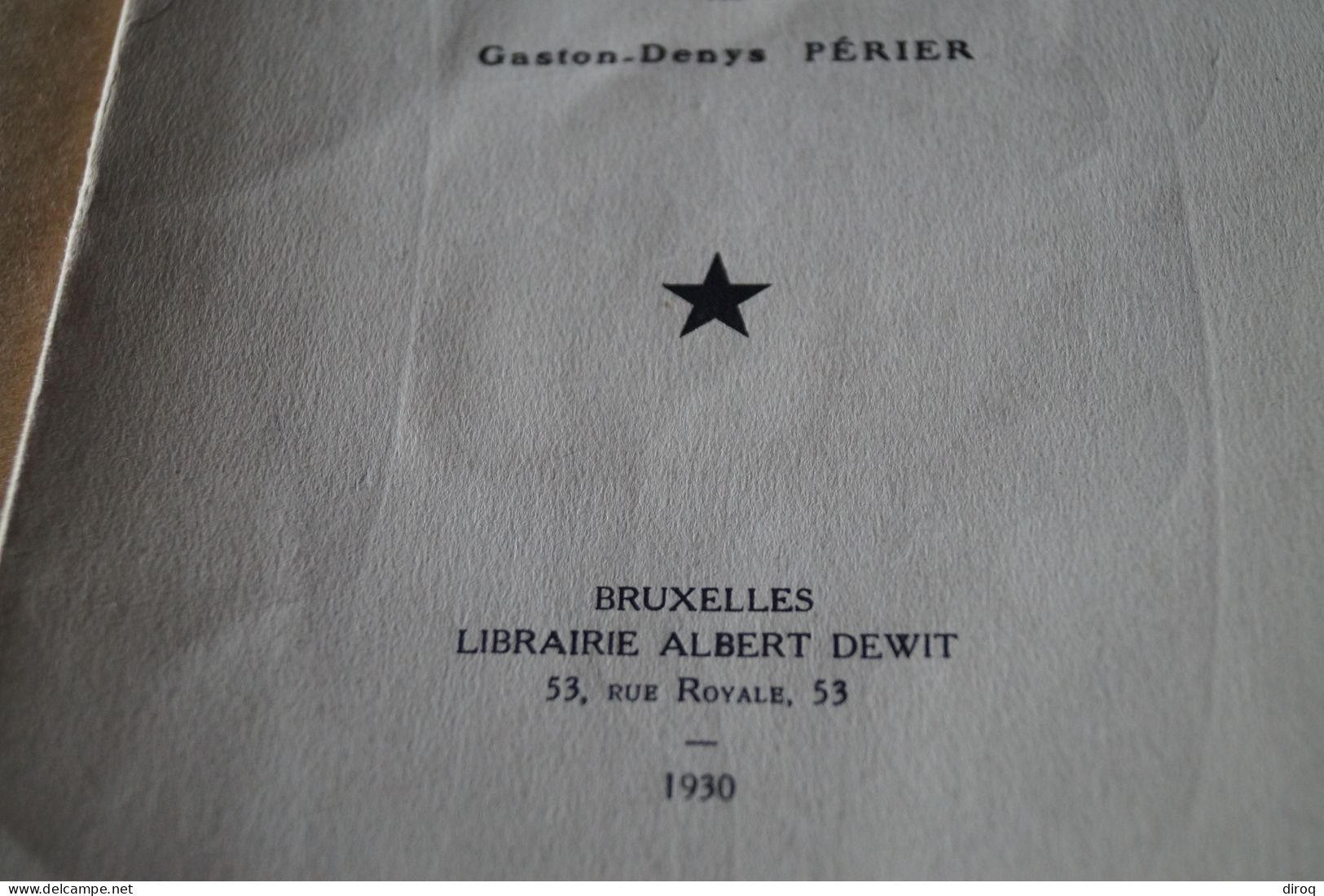 Congo Belge,1930,notes De Littérature Coloniale,Gaston-Denys Périer,54 Pages,25,5 Cm. Sur 17 Cm. - Non Classés