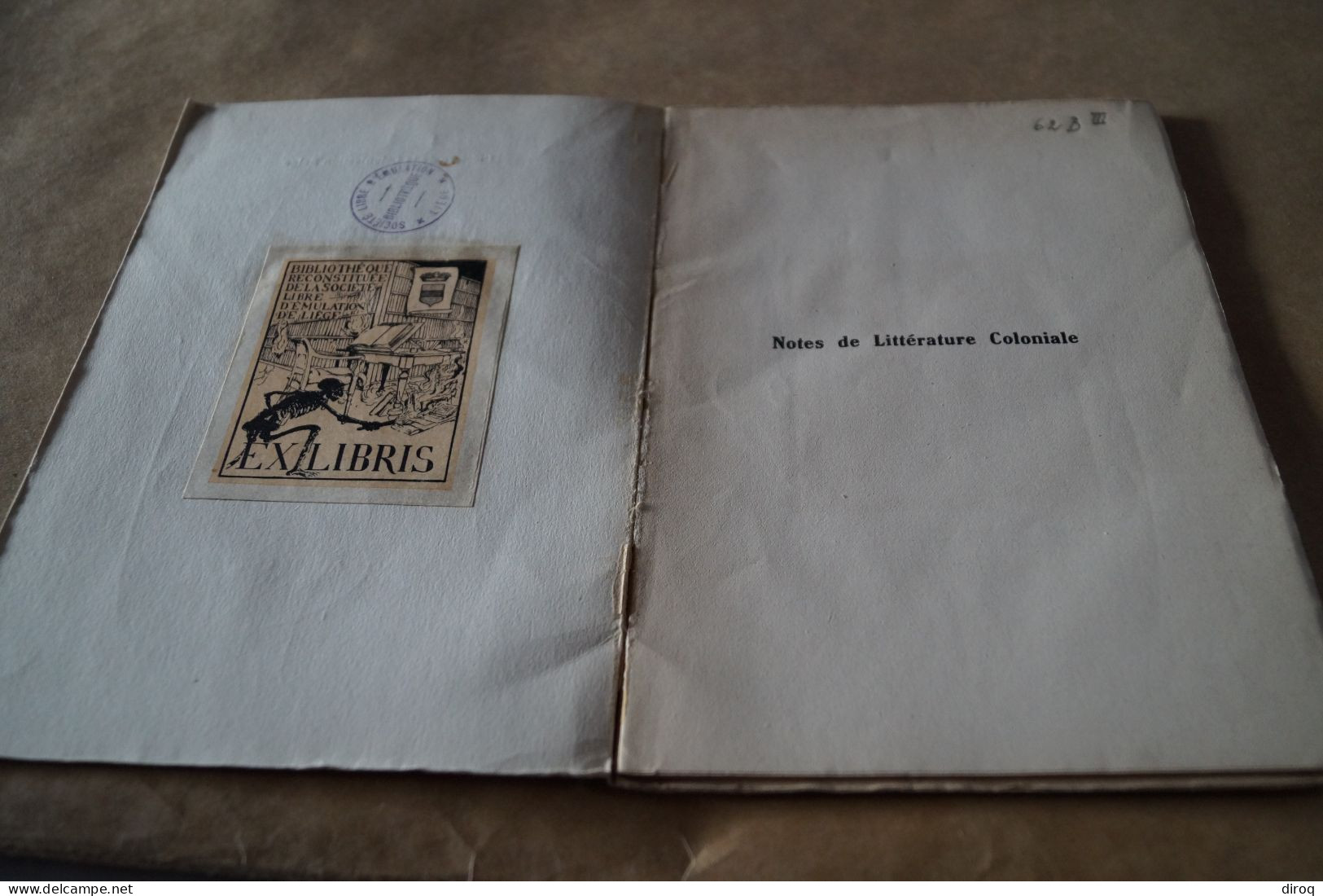 Congo Belge,1930,notes De Littérature Coloniale,Gaston-Denys Périer,54 Pages,25,5 Cm. Sur 17 Cm. - Ohne Zuordnung