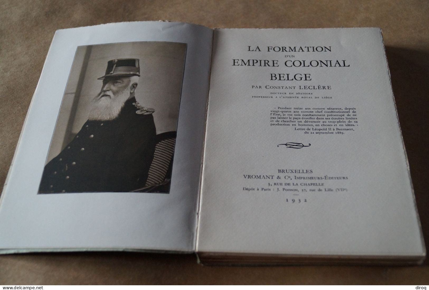 Congo Belge,1932,formation D'un Empire Colonial Belge,Constant Leclère,187 Pages,20 Cm./14 Cm. - Unclassified