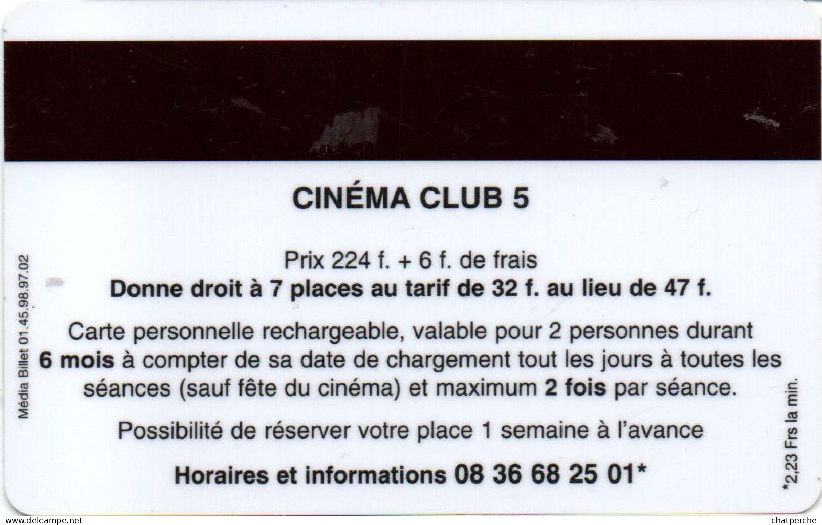 CINECARTE CARD CINE CLUB 5 CINEMA  LAUREL ET HARDY - Cinécartes