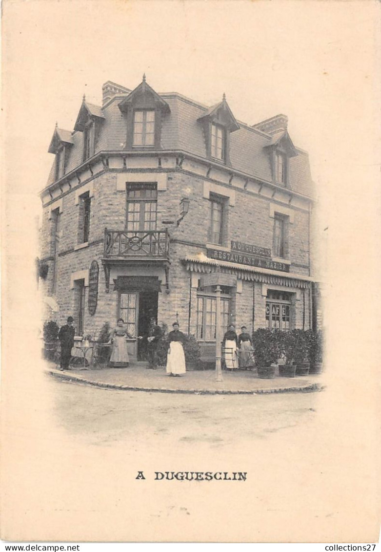 50-PONTORSON-  CAFE RESTAURANT DUGUESCLIN-  MME A . MAZIER PROPRIETAIRE - Pontorson