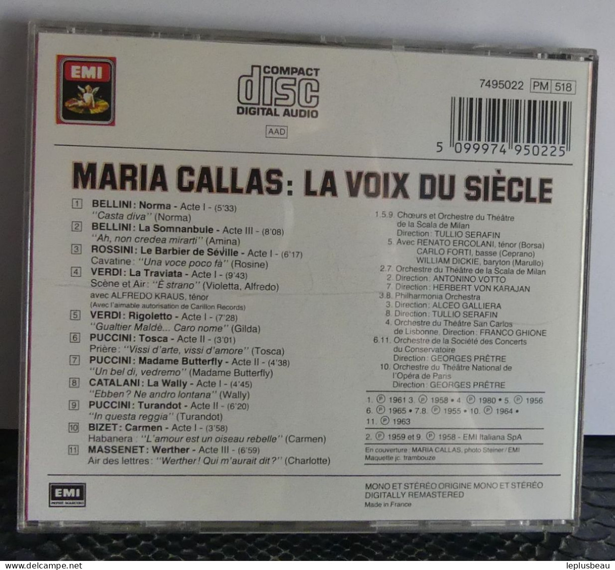 CD Maria Callas - Opéra & Opérette