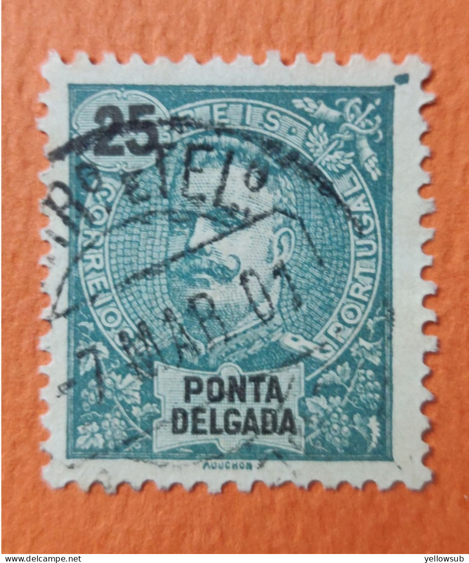 PORTUGAL : Ponta Delgada - 1897 : Yvert N° 19 / Afinsa N° 18 . Oblitéré. - Ponta Delgada