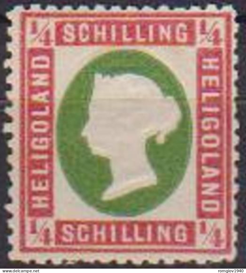 HELIGOLAND ANTICHI STATI 1867-58  EFFIGE DELLA REGINA VITTORIA IN RILIEVO UNIF. 5  MLH VF - Héligoland