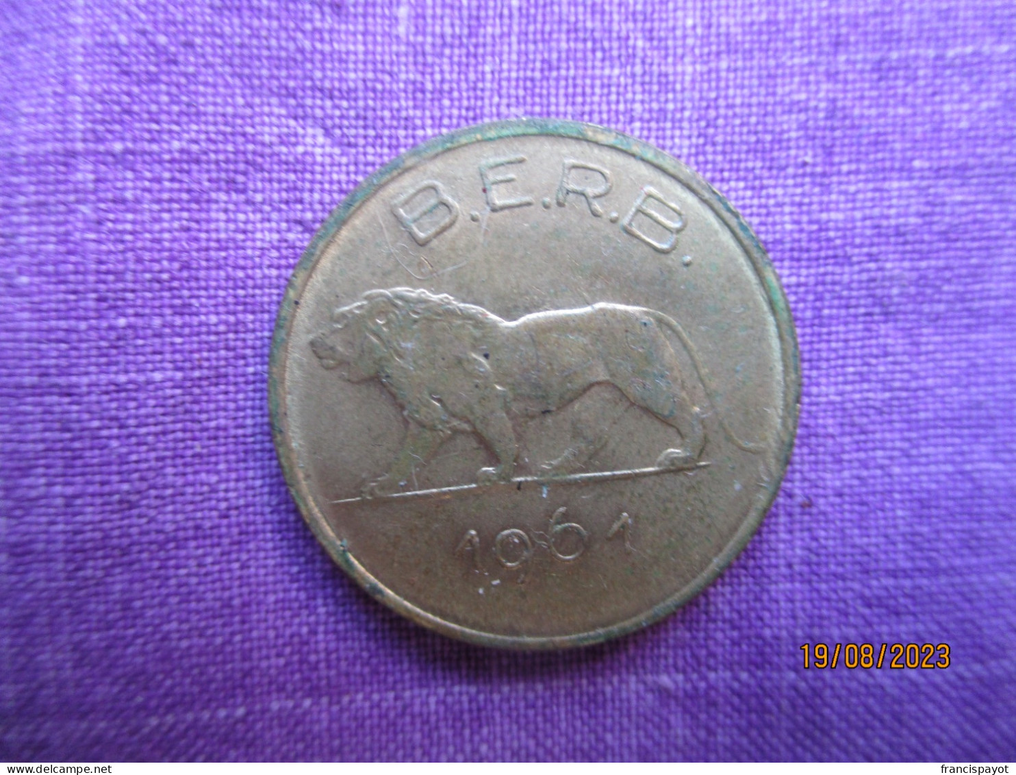 Rwanda - Burundi: 1 Franc 1961 - Rwanda