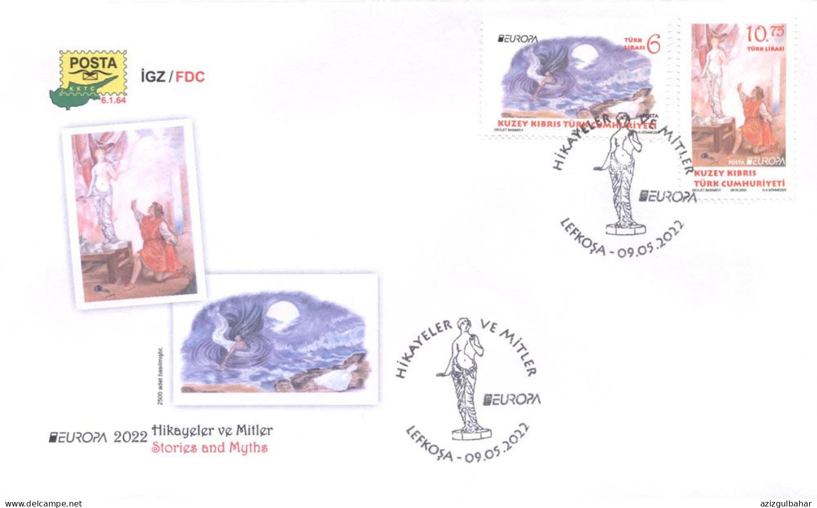 2022 - EUROPA - STORIES AND MYTHS - FDC - Mythology