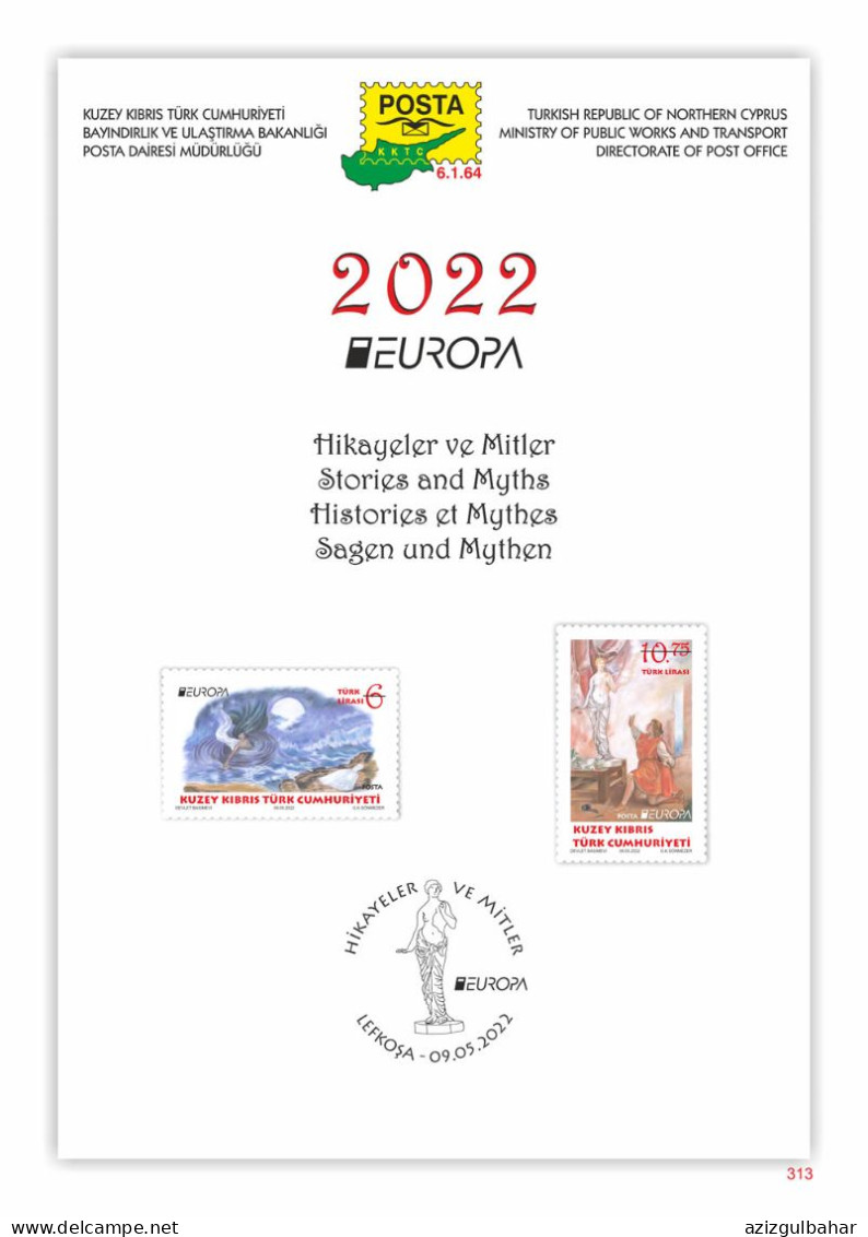 2022 - EUROPA - STORIES AND MYTHS - FDC - Mythologie