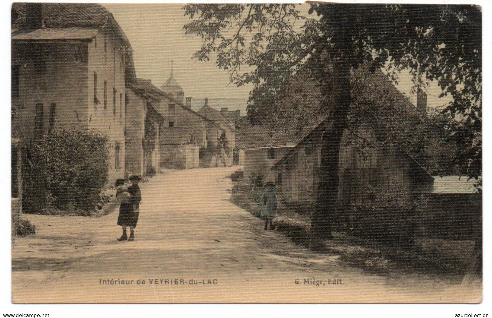 Veyrier-du-Lac. Le Bourg. Carte Toilée - Veyrier