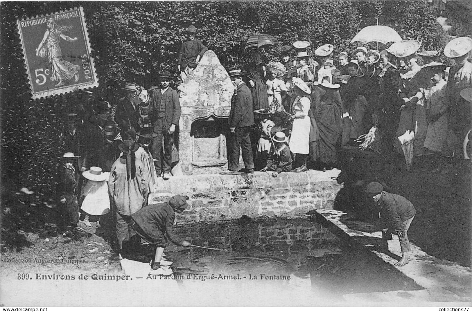 29-ERGUE-ARMEL-- ENVIRONS DE QUIMPER  AU PARDON D'ERGUE-ARMEL- LA FONTAINE - Otros & Sin Clasificación