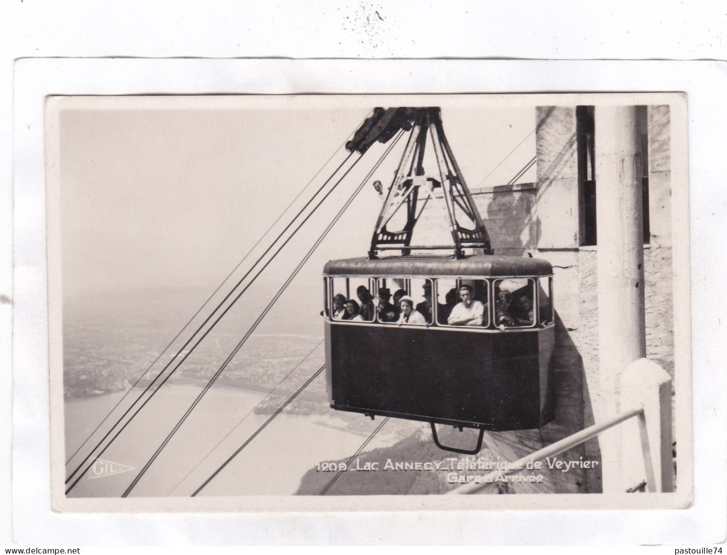 CPSM :  14 X 9  -  Lac Annecy - Téléférique De Veyrier  - Gare D'Arrivée - Veyrier