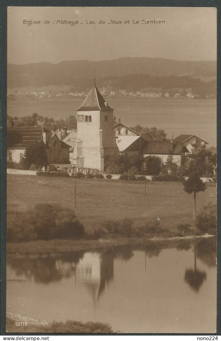 Carte P De 1918 ( Eglise De L'Abbaye / Lac De Joux Et Le Sentier ) - L'Abbaye