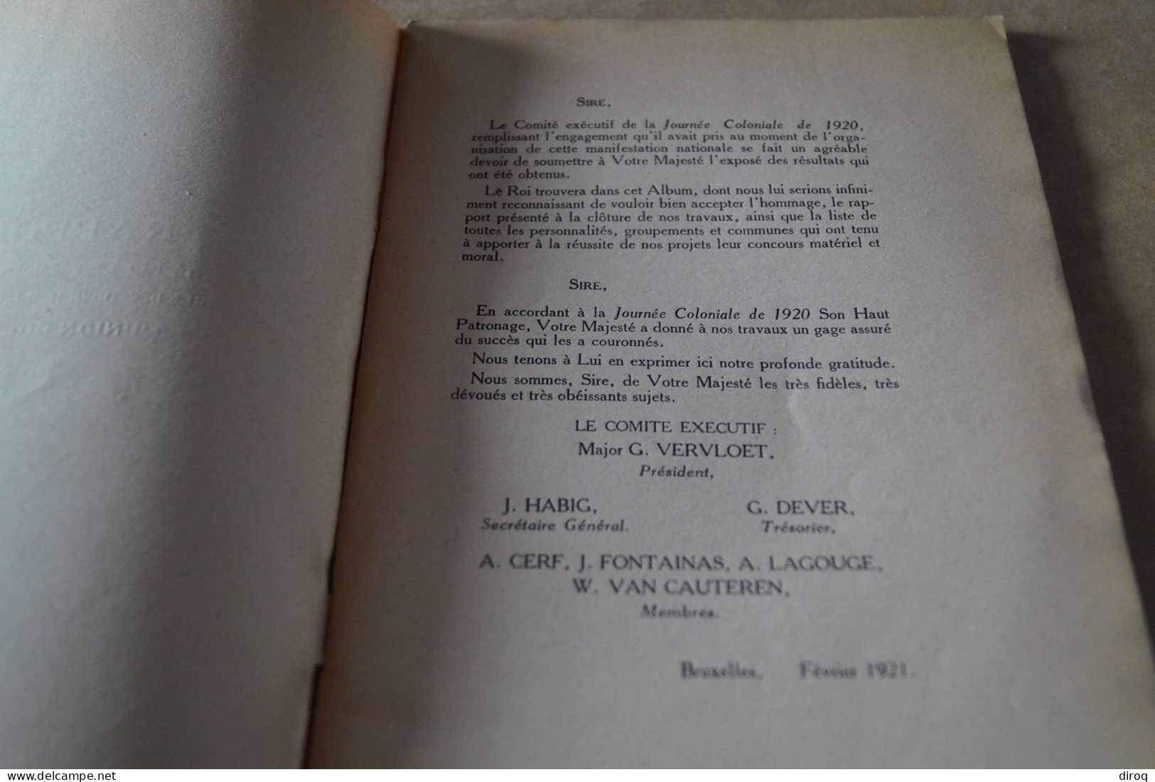 Congo Belge,4/07/1920,journée Coloniale,Rapport,34 Pages,25 Cm. Sur 16 Cm. - Non Classés