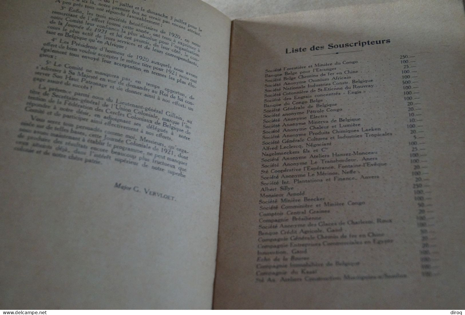 Congo Belge,4/07/1920,journée Coloniale,Rapport,34 pages,25 Cm. sur 16 Cm.