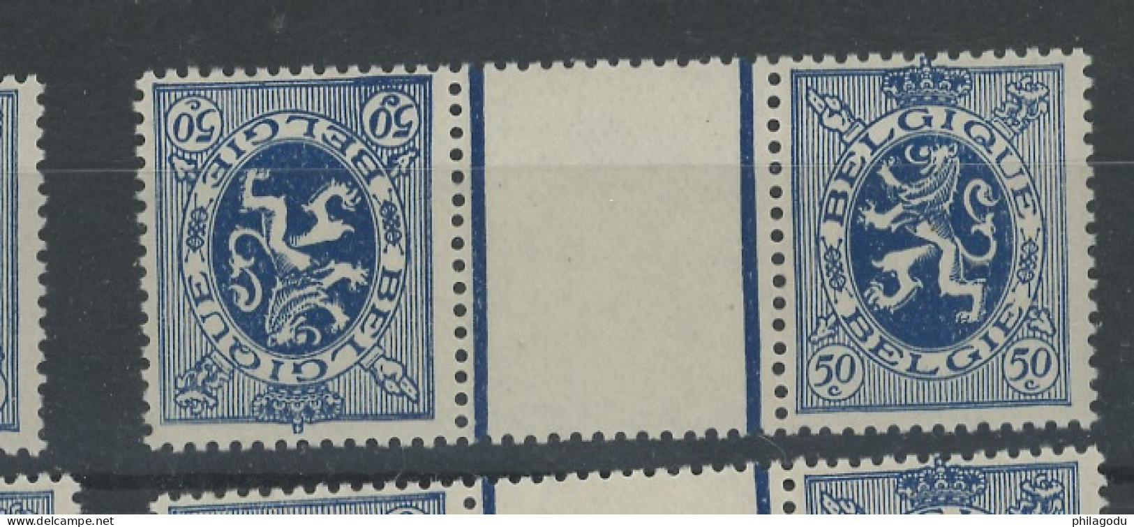 KT.8 **. Lion 50c **. Cote 280,--€ - 1929-1937 Heraldieke Leeuw