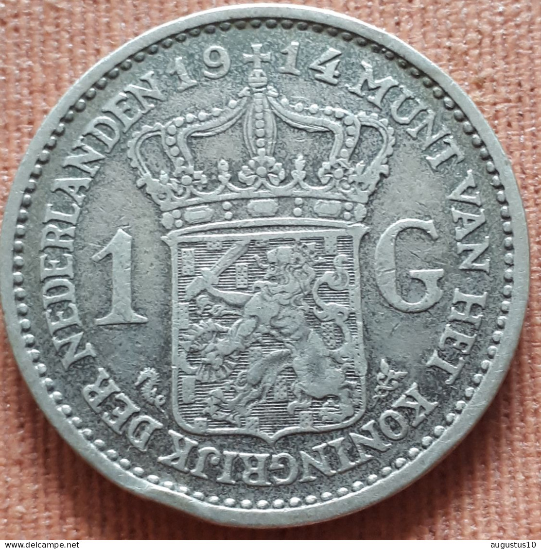 NEDERLAND :  MOOIE 1 GULDEN 1914 KM 161.1 SCHAARS TYPE - 1 Florín Holandés (Gulden)