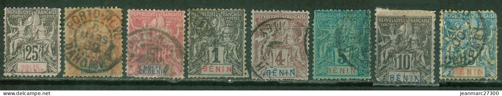 FRANCE COLONIES - BENIN - YT N° 27 29 30 33 35 36 38 Oblitérés - Used Stamps