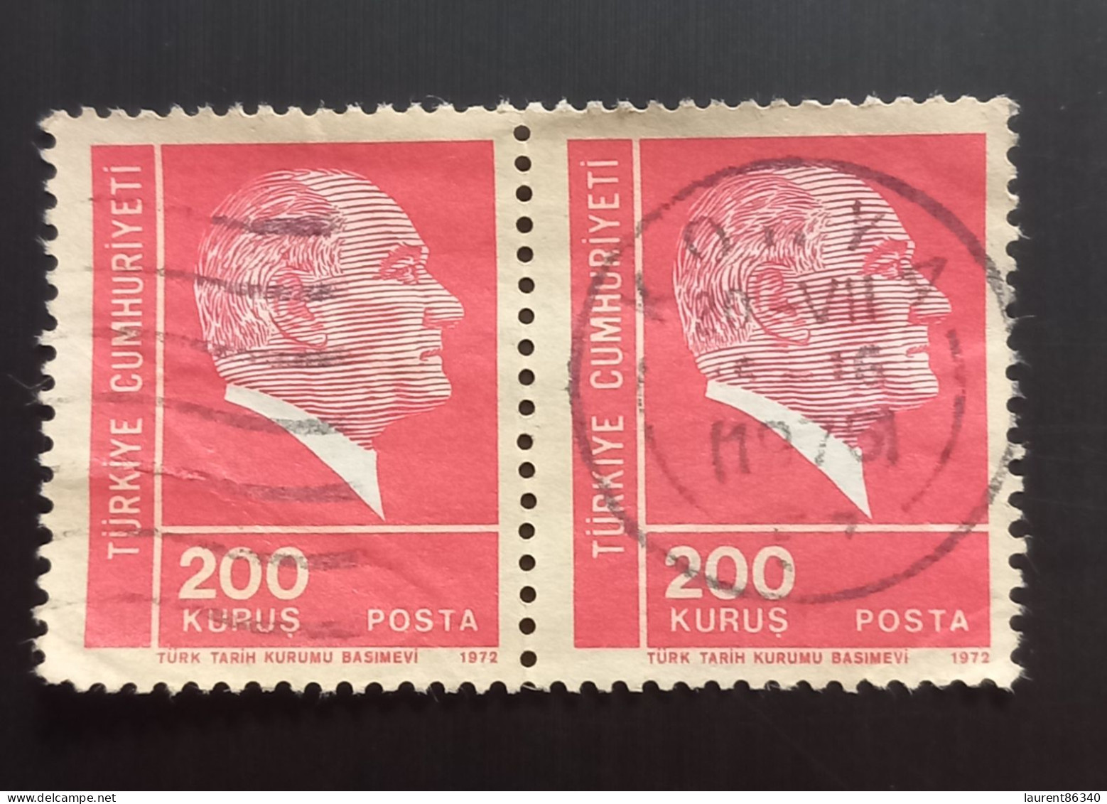 TURQUIE 1972 Ataturk 2 X 200k Oblitérés - Oblitérés