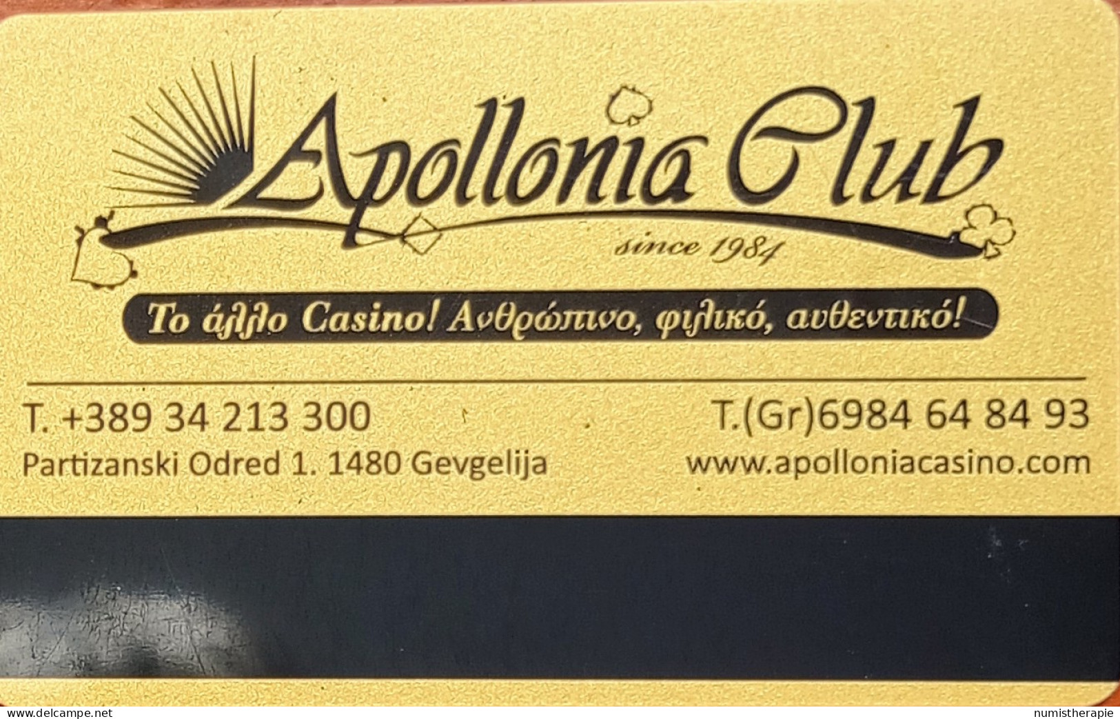 Apollonia Club Gold Member : Gevgelija Georgie - Casino Cards