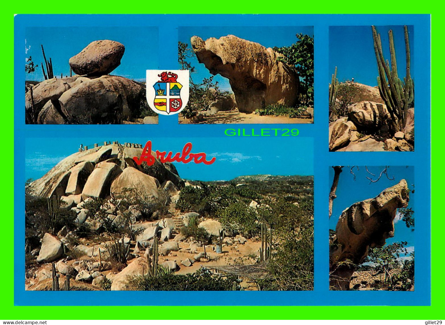 ARUBA - NETHERLANDS ANTILLES - CASIBARI ROCK GARDEN - FOTO R. DE GRAAFF - 4 MULTIVUES - - Aruba