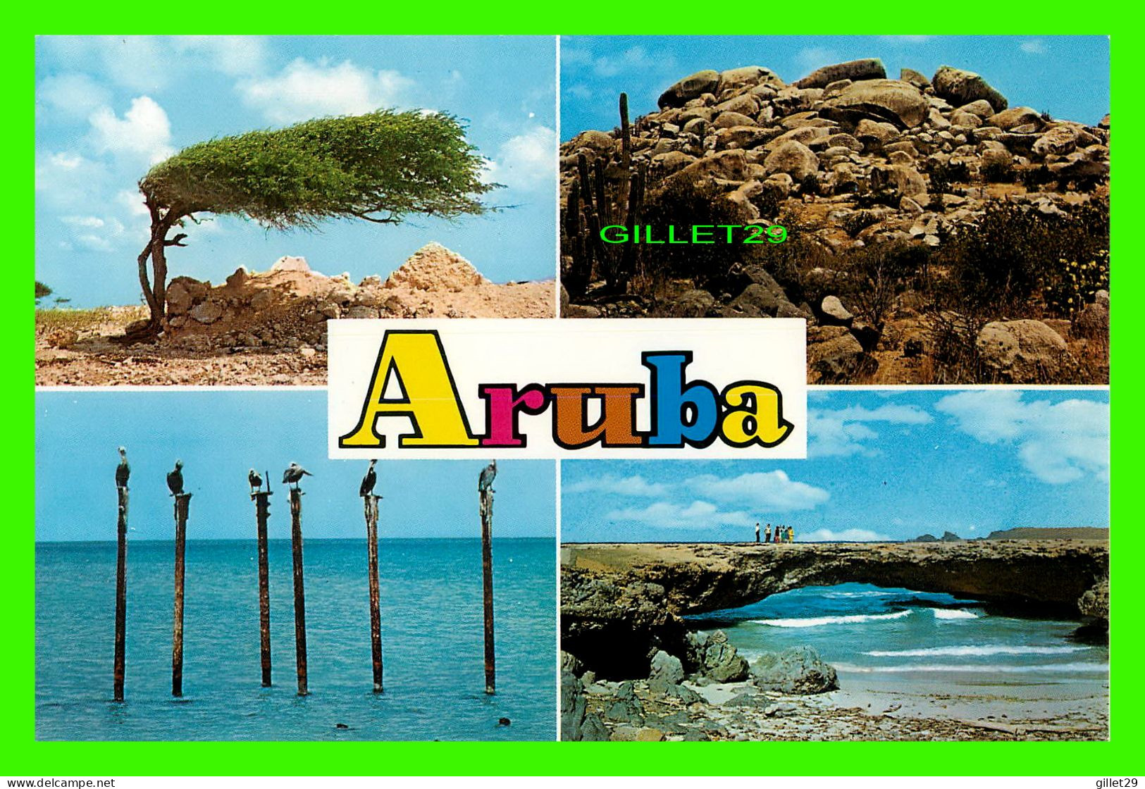 ARUBA - NETHERLANDS ANTILLES - 5 MULTIVUES - VIEW OF ARUBA-ISLAND - H.S. CROCKER - - Aruba