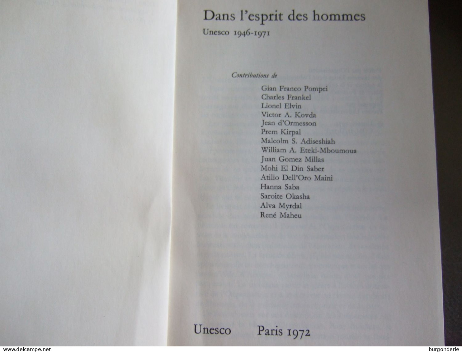 DANS L'ESPRIT DES HOMMES / UNESCO 1946-1971 / PUBLIE PAR L'ONU EN 1972/ RARE OUVRAGE.... - Soziologie