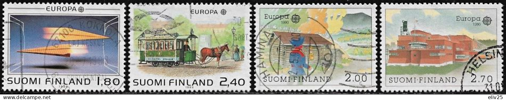 Finland 1988 & 1990, Europa CEPT - Lot Of 4 Stamps Used - Collections