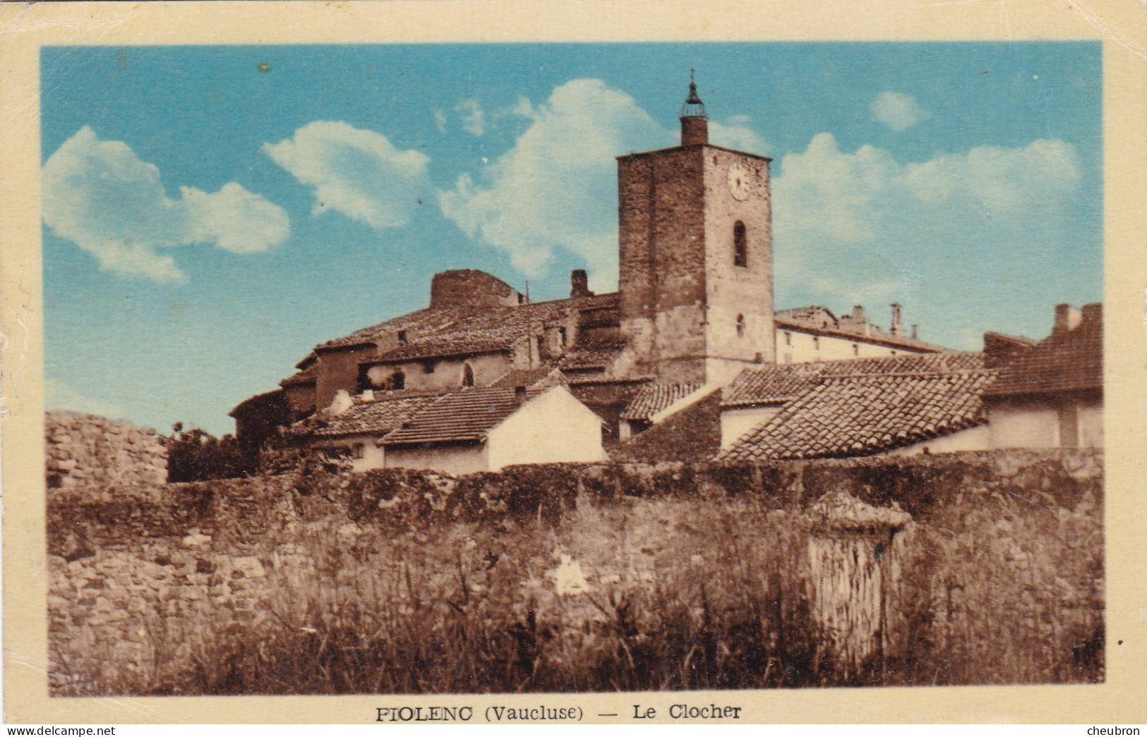 84. PIOLENC. CPA.  LE CLOCHER  . ANNÉE 1951+ TEXTE - Piolenc