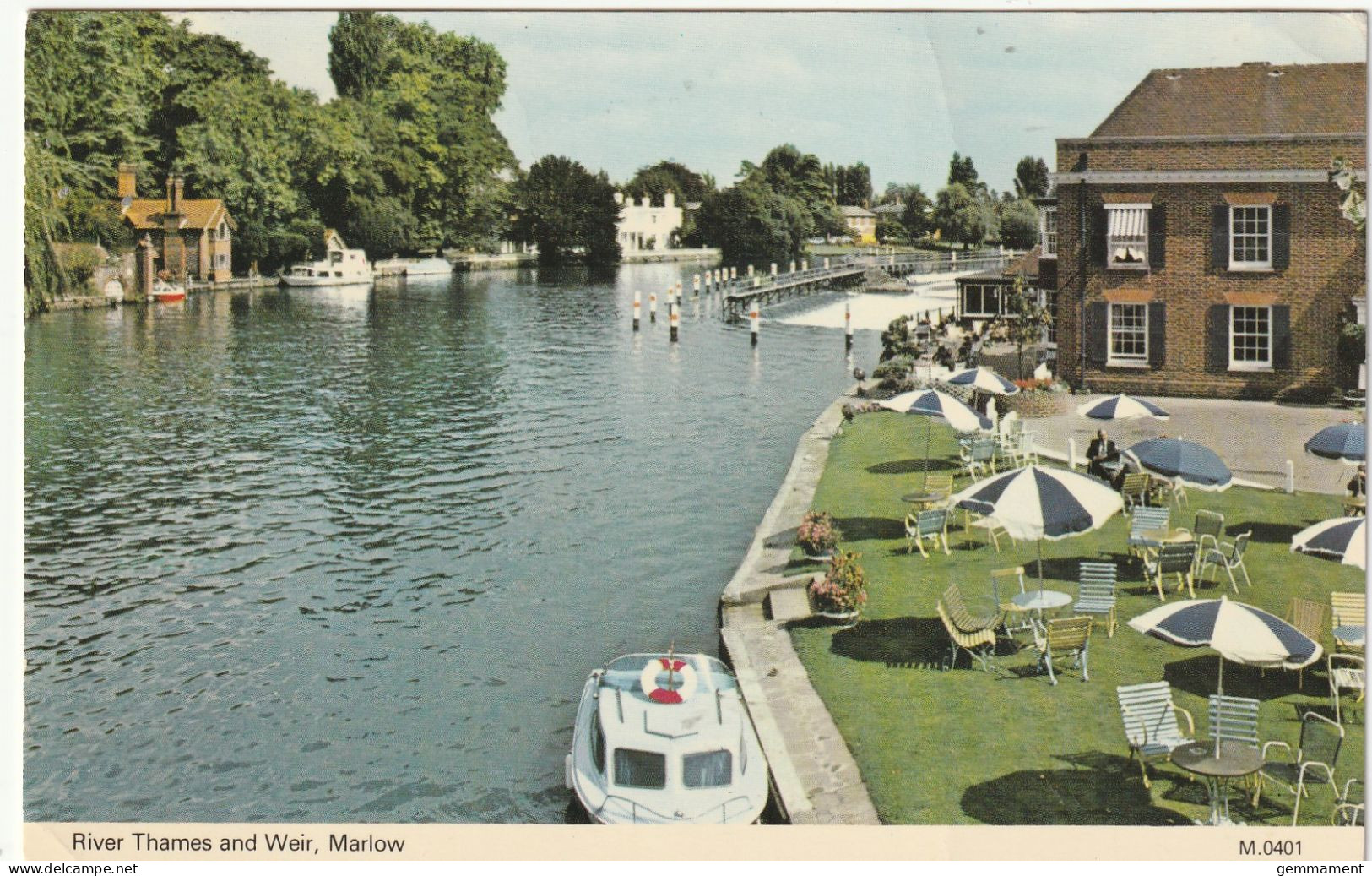 MARLOW - RIVER THAMES AND WEIR - Buckinghamshire