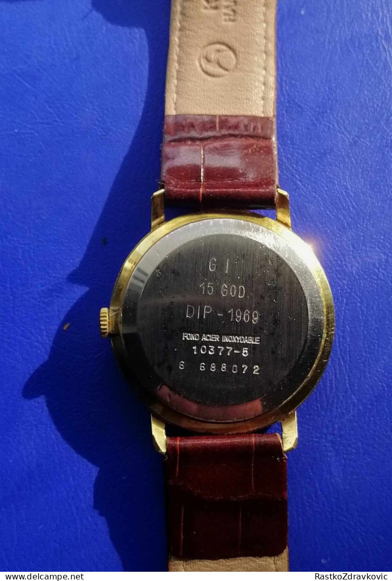 DOXA SWISS WRIST HAND WINDING WATCH VINTAGE GOLDPLATED 10377 5 6 688072 FINE CONDITION