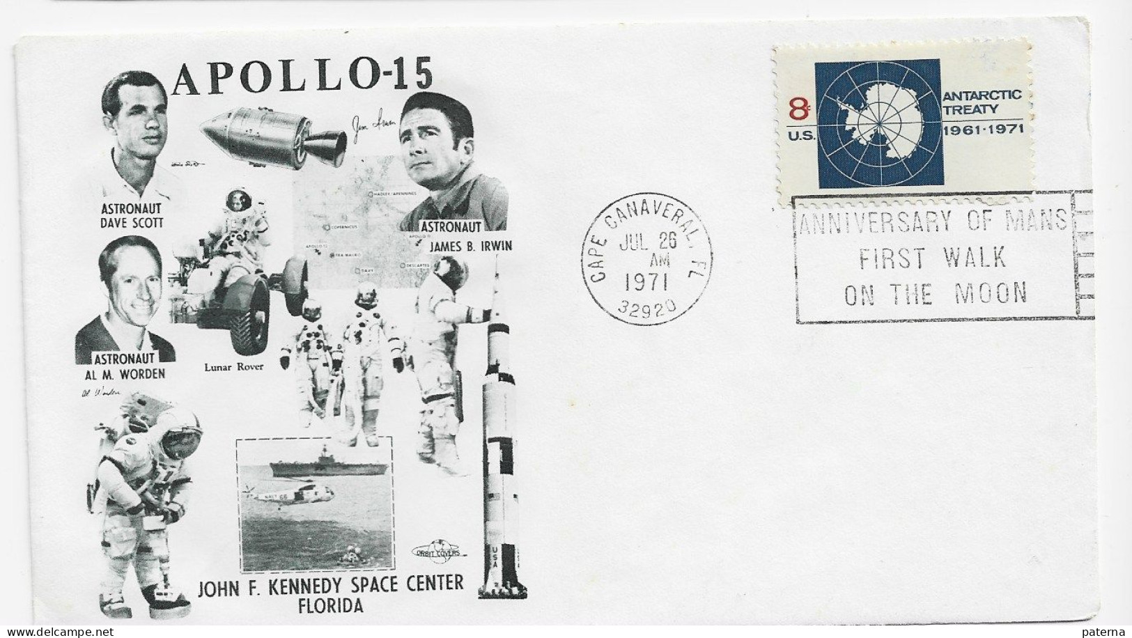 3804   FDC  Cape Canaveral  1971  Apollo 15, Apolo. Nasa, Espacio, Nave, Vuelo,Astronautas - 1971-1980