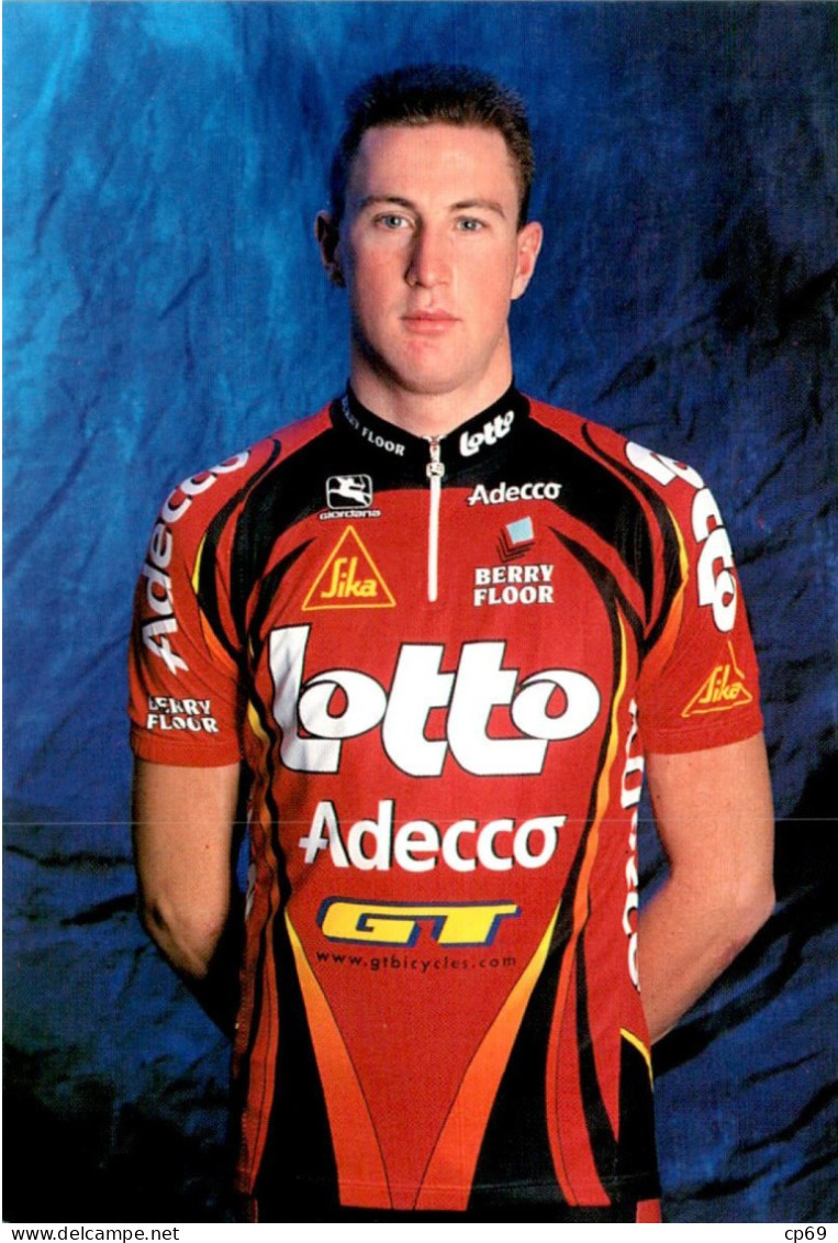 Carte Cyclisme Cycling サイクリング Format Cpm Equipe Cyclisme Pro Lotto Adecco Berry Floor 2000 Thierry Marichal Belge TB.E - Radsport