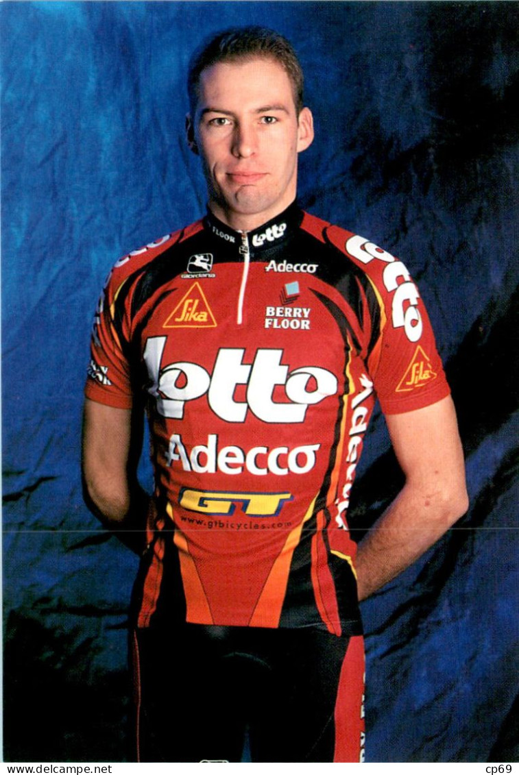 Carte Cyclisme Cycling サイクリング Format Cpm Equipe Cyclisme Pro Lotto Adecco Berry Floor 2000 Koen Beeckman Belge TB.Etat - Cyclisme