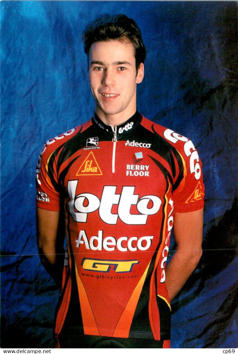 Carte Cyclisme Cycling サイクリング Format Cpm Equipe Cyclisme Pro Lotto Adecco Berry Floor 2000 Wim Heselmans Belge TB.Etat - Cycling