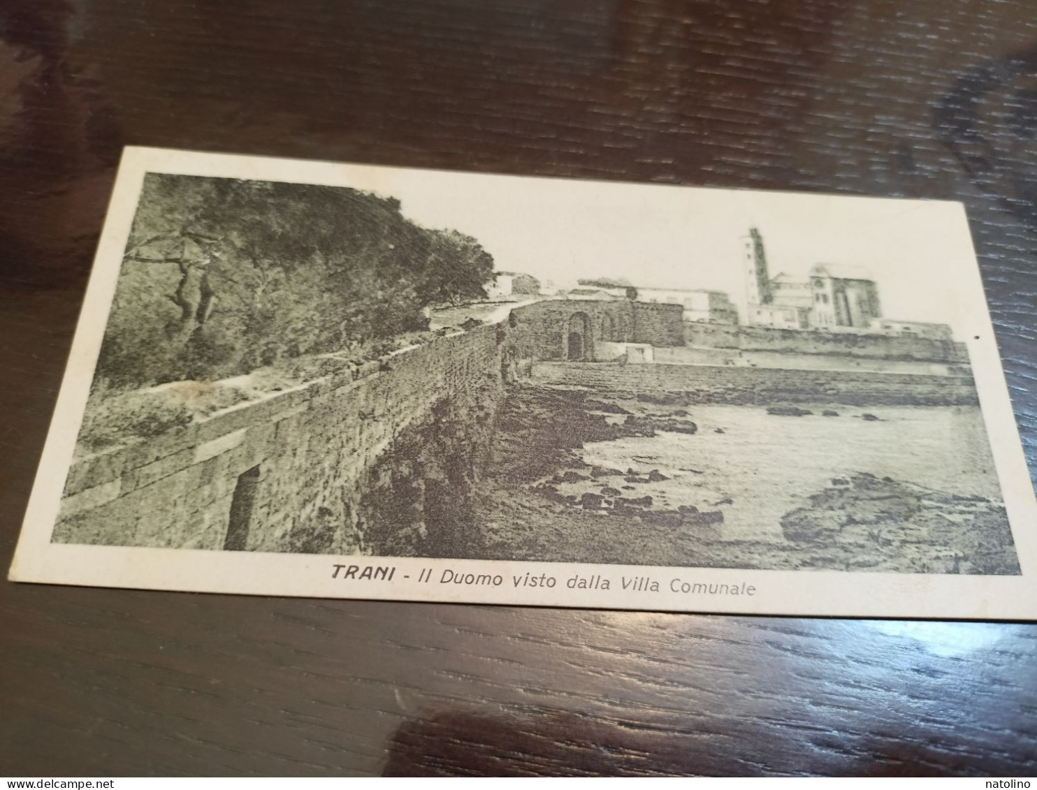 Cartolina Formato Mignon Trani Duomo Visto Dalla Villa Comunale Bella - Trani